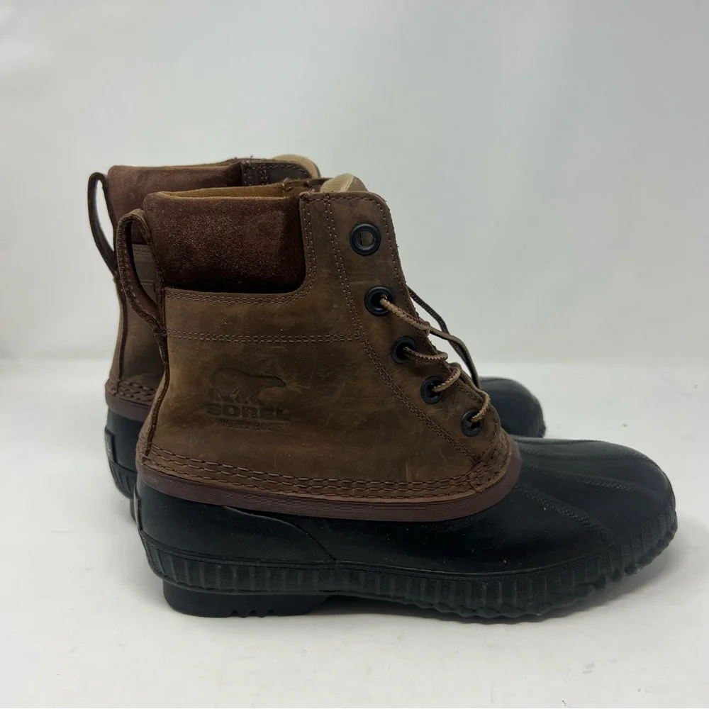 NWT Sorel Mens Cheyanne II Lace Up Brown & Black Snow Boot Size 10